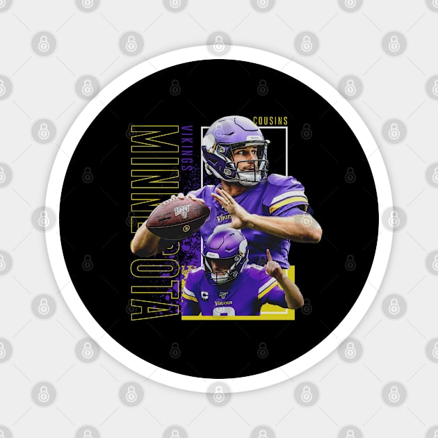 Kirk Cousins Football Design Poster Magnet by Boose creative